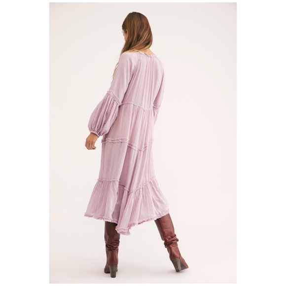 Boho Chic Flowy Dress Free Prople NWT Sz S Lilac - Picture 5 of 7